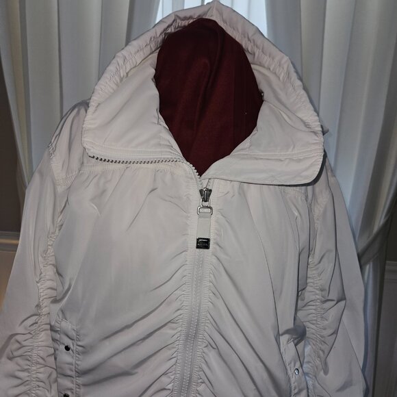 ATHLETA White Hooded Jacket Warm-up Size L - Picture 2 of 15